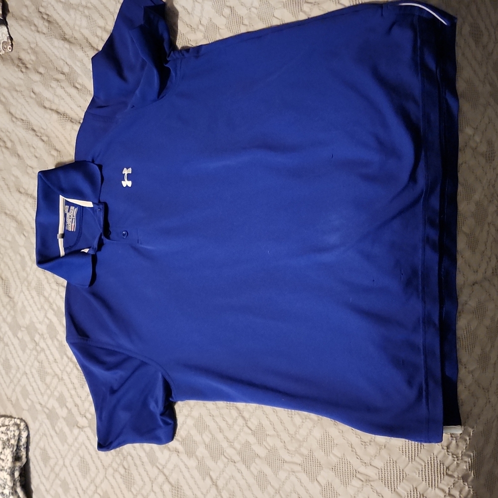 Mens Under Armour Polo Golf Shirt Large Loose  Fit